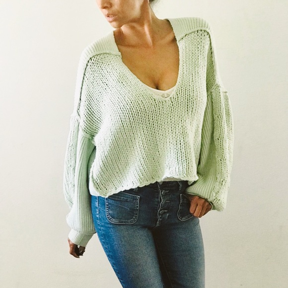 Free People Sweaters - NWT Free People Sea Bright Pullover Size L